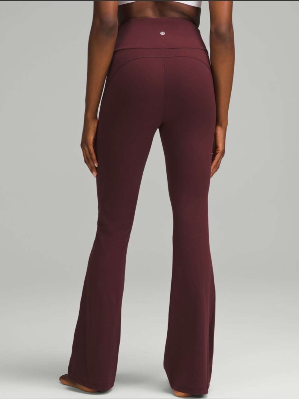 Lululemon Groove Super-High-Rise Flared Pant Nulu  Garnet size 16 - Picture 2 of 13